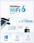 USB WiFi Adapter for Desktop PC, AX1800 WiFi 6 Adapter, 5GHz 2.4GHz USB 3.0 Wireless Network Adapter for Desktop