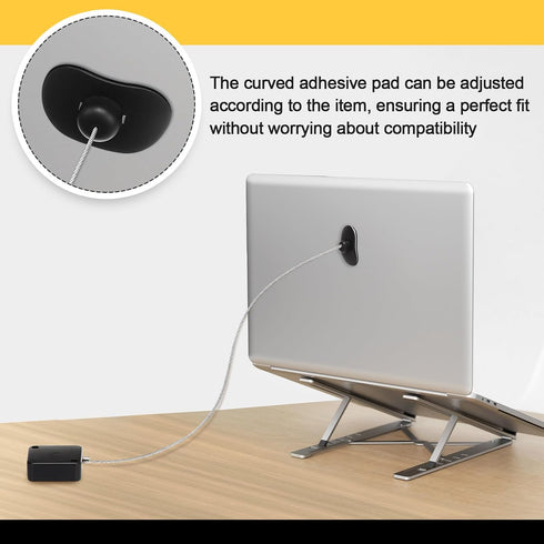 Mimorou 9 6.5 Pcs ft Retractable Security Cable Lock with Double Sided Adhesive and Screws TV Remote Control Tether