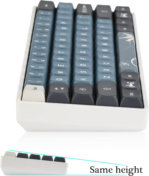 surmen PBT XDA Keycaps Dye-Sublimation 60% Custom Keycaps for Cherry MX Switches Mechanical Keyboard (Apollo)