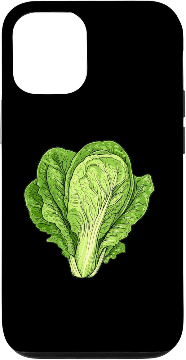 Romaine Lettuce Cos Lettuce Vegan Vegetarian Food iPhone 12/12 Pro Romaine Lettuce With Leaves Case