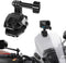 REYGEAK GoPro Motorcycle Windshield Clip, Aluminum Alloy Camera Clamp Mount for Hero 12 11 10 9 8