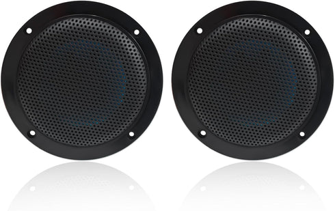 Herdio 4 Inches Waterproof Marine Ceiling Speakers - 160 Watts Power, Low Profile Design, 1 Pair (Black)