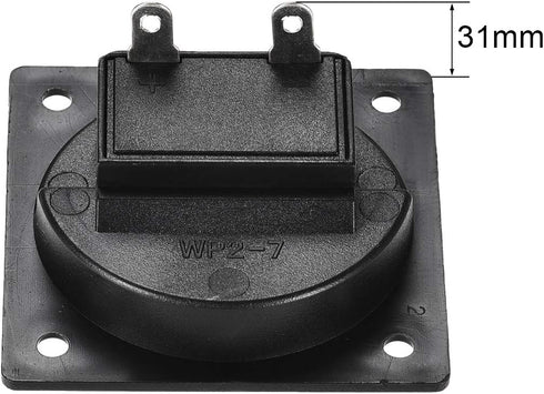 uxcell 2 Ways Spring Push Release Speaker Terminal Clip Connector Audio Cable Terminals Block Black Red WP2-7 2Pcs