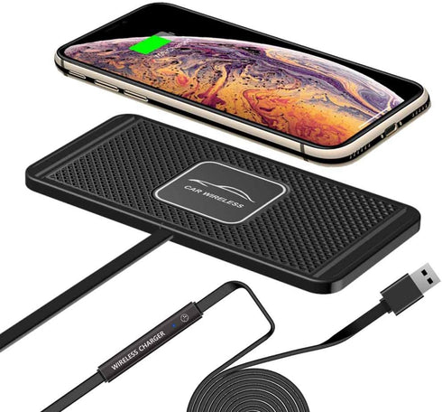 Wireless Car Charger QC 3.0 USB Adapter Kit Fast 15W 10W 7.5W Quick Charge Qi Charging Pad for iPhone 14, 13, 12, 11 Pro