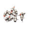 Red&Black RCA Phono Solder Connector, Female Socket - Pack of 10