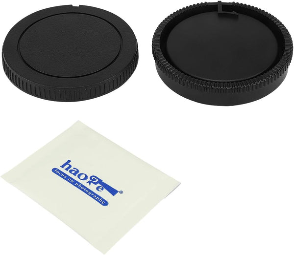 Haoge Camera Body Cap and Rear Lens Cap Cover Kit for Sony A A-Type Minolta AF Mount