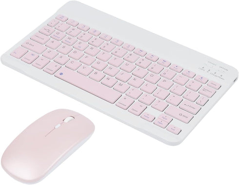 Bluetooth Keyboard and Mouse Combo - Ultra-Slim Portable Rechargeable Wireless Set for iPad/Mac OS, Android, Windows