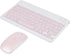 Bluetooth Keyboard and Mouse Combo - Ultra-Slim Portable Rechargeable Wireless Set for iPad/Mac OS, Android, Windows