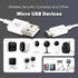 16.4ft Power Extension Cable for Wyze Cam, YI Camera, Nest Cam, Blink, USB to Micro USB Charging and Data Sync Cord