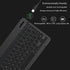 Thin 7 Inch Rechargeable Russian Keyboard, Bilingual Bluetooth for Android, Windows, iOS