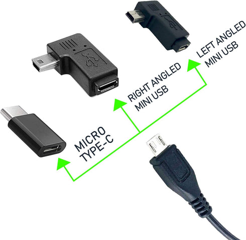 NUNET 15ft MicroUSB & MiniUSB Hardwire Kit with Mini/LP Mini/ATO/Micro2 Fuse, Battery Drain Protection