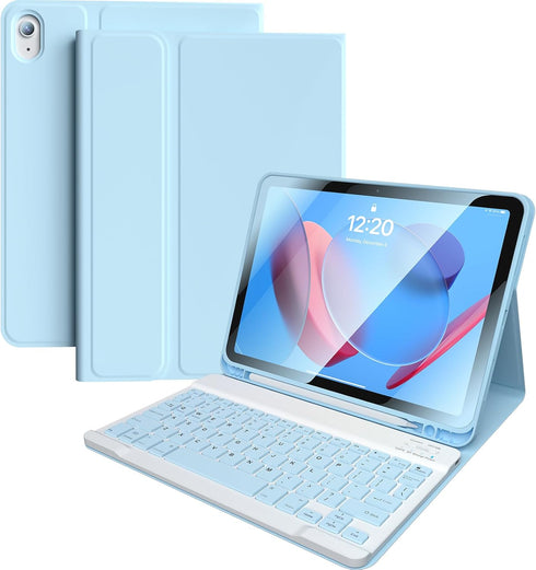 Kiloob for iPad 10th Generation Case with Keyboard for Apple 10 th Gen