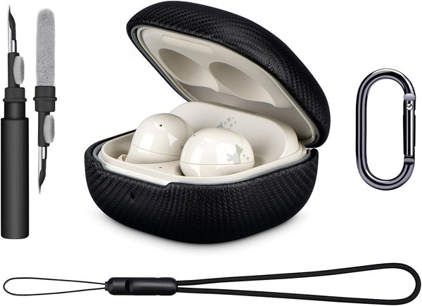 LOPIE Carbon Fiber Texture Case for Samsung Galaxy Buds FE (2023) Buds 2 Pro (2022) Buds 2 (2022) Buds Pro (2021) Buds
