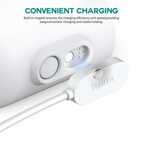 TUSITA 10-ft. Indoor Magnetic Charging Cable Compatible with Arlo Ultra 1 2, Pro 3 4 5 2K - 3M, White