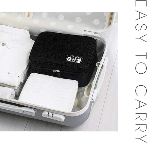 OrgaWise Electronics Organizer, Travel Cable Organizer Bag, Three-Layer for iPad Mini, Kindle, Hard Drives, Cables,