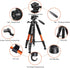 Tripod Camera Tripods, 74" Heavy Duty Tall Stand with Phone Holder, Compatible with DSLR, Cell Phones, Projector