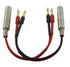 1/4 TS to Banana Plug Speaker Cable 6.35 mm 1/4" Female to Banana Plug Mono Adapter 8 inches 2pack
