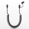 Coiled USB C Cable PD 27W/60W Fast Charging for iPhone 15, MFi Certified, 2-in-1 Apple Car Play & Android Auto
