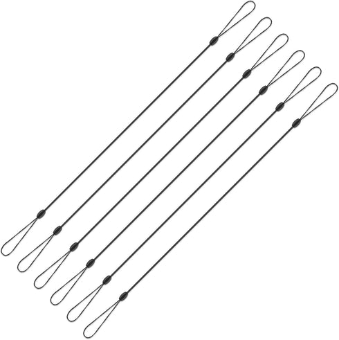 High-Elasticity Plastic Tether Lanyard for Touch Pens, Retractable Anti-Lose Coil Spring Straps for Tablets, 6 Pack