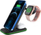 Wireless Charger, 3 in 1 Charging Stand for iPhone, iWatch, Airpods - Black