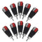 Lollipop Speaker Wire Cable to Audio Male RCA Connector Adapter, 10pcs/Set