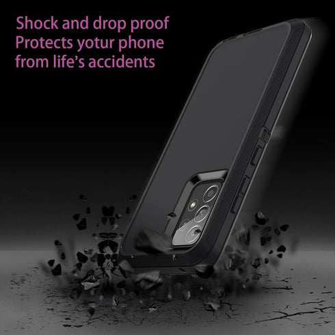 for Samsung Galaxy A52 5G Case, Shockproof Dust/Drop Proof 3-Layer Full Body Protection Rugged Heavy Duty Cover