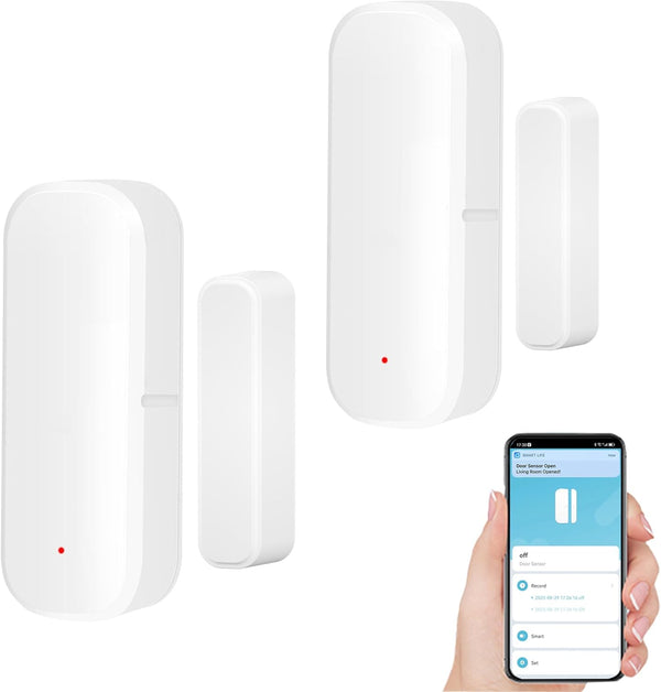 WiFi Door Sensor Window Detector, Smart Magnetic Door Open Detector with App Alerts, Wireless Home Security Sensor,