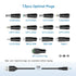 Powseed 5V Universal DC Power Cable, USB to DC Charging Cord with 13pcs Adapter Plugs for Webcam, Router, Power Bank,