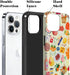 NOWETOO 16 Pro,Summer Case for iPhone Fruit Vegetable Collage Phone Case,Trendy Frosted Silicone Shockproof Cover