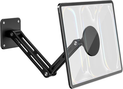 CloudValley Foldable iPad Wall Mount Holder Compatible with MagSafe, with 360Rotating Base Adjustable