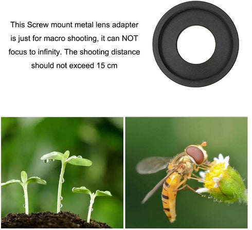 Macro Lens Adapter for M42 Screw Mount Lens to C/CS Camera, M42*0.75mm