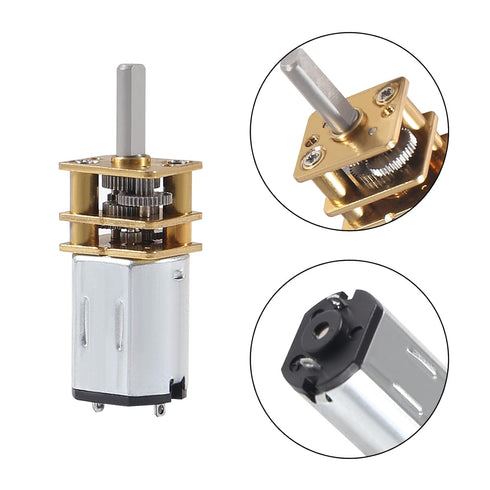 DWEII 3PCS 6V 100RPM GA12-N20 3mm Micro DC Gear Motor with All-Metal Gear Box Motor Shaft High Torque Gear Motor