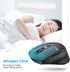 iClever Bluetooth Mouse, MD360 Wireless Ergonomic Mouse with Mouse Jiggle, Rechargeable for Multi Devices