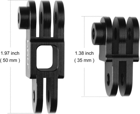 HSU Aluminum Extension Arm for GoPro Hero 13/12, Metal Adjust Mount for Go Pro Hero 11/10/9/8/7/6/5 Black