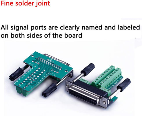 1PCS DB25 Solderless RS232 D-SUB Serial to 25-pin Port Terminal Female Adapter Connector with Case