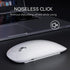 Uiosmuph G11 Wireless Mouse, USB C Rechargeable Slim Silent Computer Mouse with USB Nano Receiver for Laptop/Mac/PC