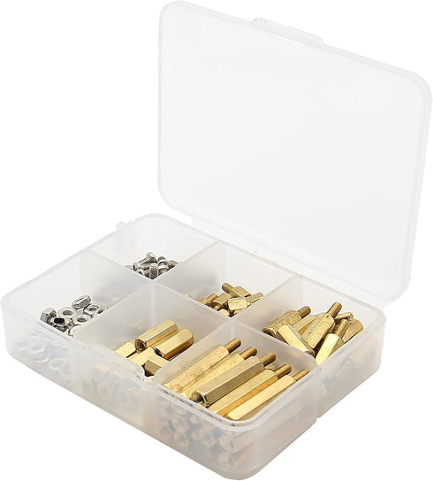 Geekworm for Raspberry Pi Installation Tool - 100 Pcs/Lot M2.5 Series Hex Brass Spacer/Standoffs with Storage Case