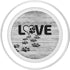 PopSockets PopGrip Black Pattern Dog Paw Print Tracks Heart Love on Gray for MagSafe