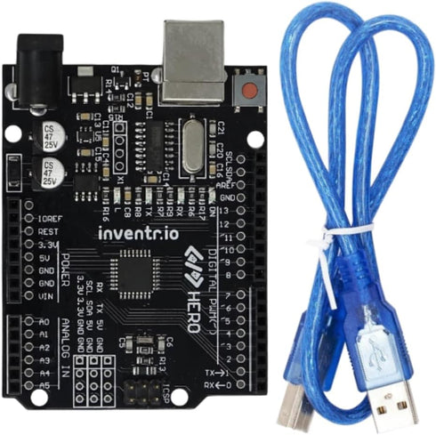 inventr.io R3 Arduino IDE Compatible STEM Learning Kit - Adventure Kit: Cogsworth City Complete Beginner Coding