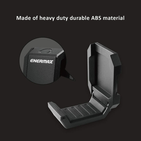Enermax Magnetic Mounting Headset Holder with Metal Protection Foam, Provides up to 1 kg/2.2 lbs, Compatible with Computer/Gaming Headsets, Headphone of all Shapes and Sizes, EHB001 by Enermax