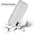 Compatible iPhone Xs Max Case, Women Glitter Shells Foil Sparkle Hard Back Cover with TPU Bumper (White/Gold)