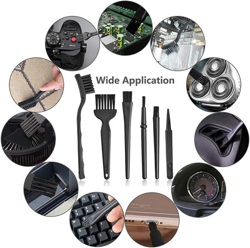 6 in 1 Multi-Purpose Keyboard Brush Kit, Portable Nylon Anti Static Brush for MacBook, Laptop, Phone, Computer, Car