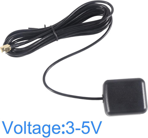 AEDIKO GPS Navigation Antenna with SMA Male Connector Vehicle Waterproof Active GPS Antenna for Car Stereo Head Unit