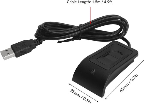 ZJchao 360 USB Fingerprint Reader Scanner, Mini Key Reader and Attendance Machine for with Calibration