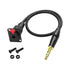 XMSJSIY D-Type 6.35mm 1/4" Female Panel Mount to Male Stereo Connector Cable, Speaker Headphone Extension-0.5M