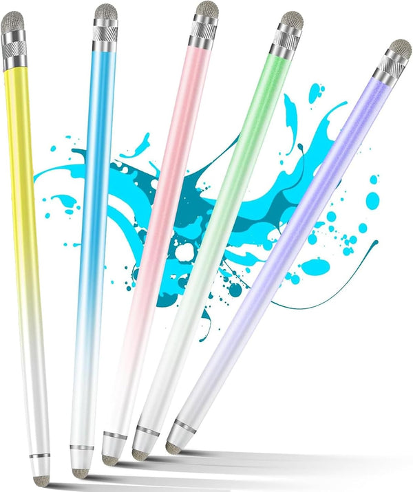 Stylus Pens for Touch Screens (5 Pcs), High Precision Fiber Tips Stylus Pen for iPad Compatible with