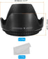 PATIKIL 82mm Camera Lens Hood, Flower Lens Hood Protector with Cloth for Anti-Reflection Blocks Excess Sunlight Enhance Camera Photography for Nikon, for Fujifilm, for Pentax, for Leica