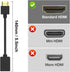 VCE 2-Pack HDMI Male to Female Swivel Adapter, Gold Plated Converter for Google Chrome Cast, Roku Streaming Stick
