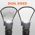 2 Pack Flash Diffuser Reflector Kit - 2-Sided White/Silver Bend Bounce Reflector with Elastic Strap for Speedlight