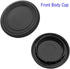Nikkor Rear Lens Cap + Camera Body Cover for Nikon D7500, D7000, D850, D810, D800, D750, D3500, D3400, D3300, D3200,